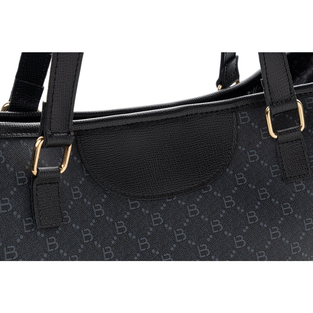 Elegantna Tote Torba 355 v2 - Crna, Siva slika 3