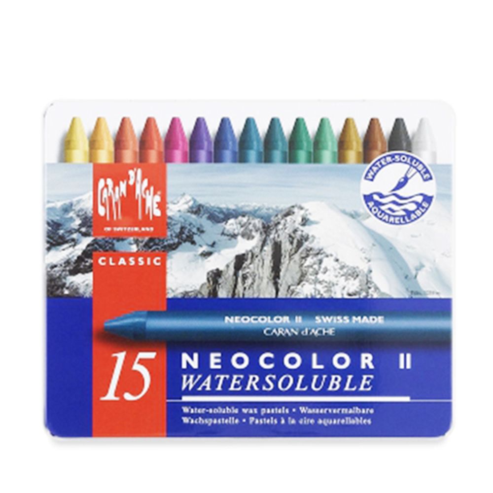 Carandache voštane boje za akvarel, Classic Neocolor II, 15 kom slika 1