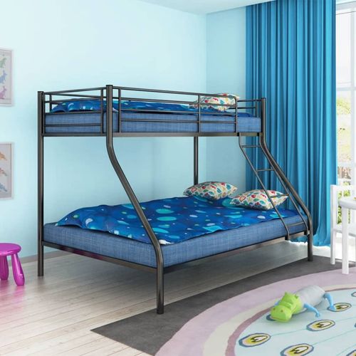 Okvir za dječji krevet na sprat metalni crni 140x200/90x200 cm slika 20