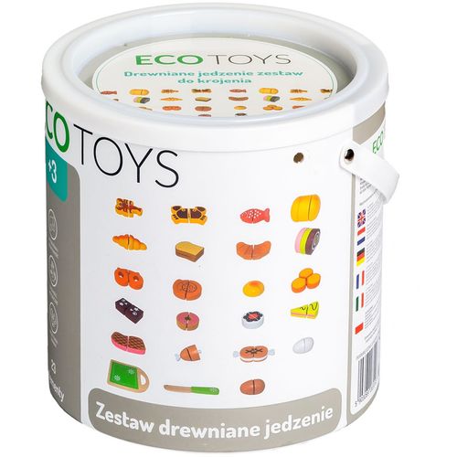 Ecotoys Drvena hrana za rezanje set od 23 elemenata slika 2