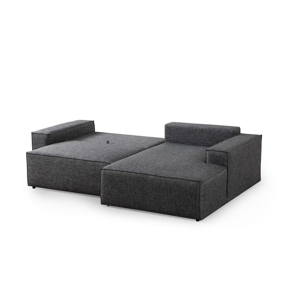 Pırlo Kutni Sofa na Razvlačenje - Tamno Siva slika 11