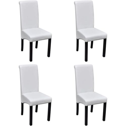 Blagovaonske stolice od umjetne kože 4 kom bijele slika 21