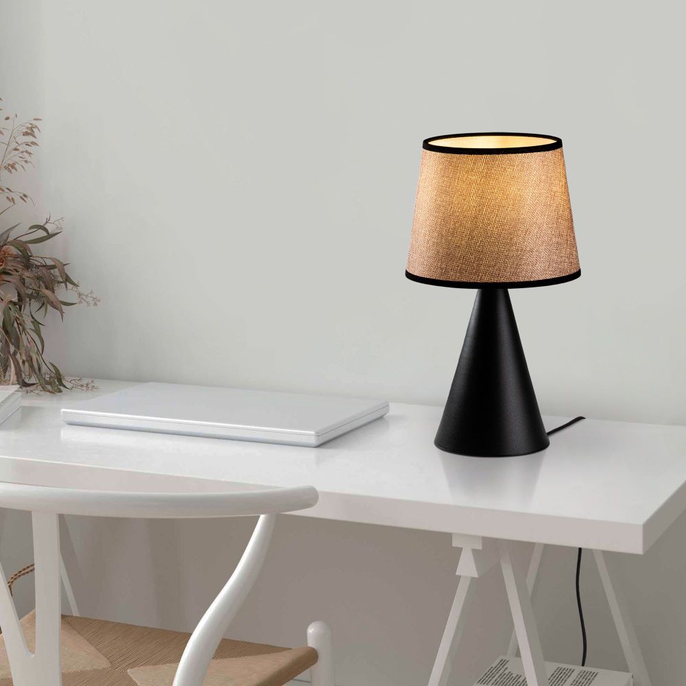 Kona - Crno-Bež Lampa za Sto 15482 slika 2