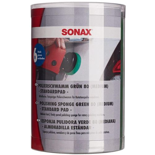 SONAX Spužva za poliranje zelena 80 6 kom slika 1