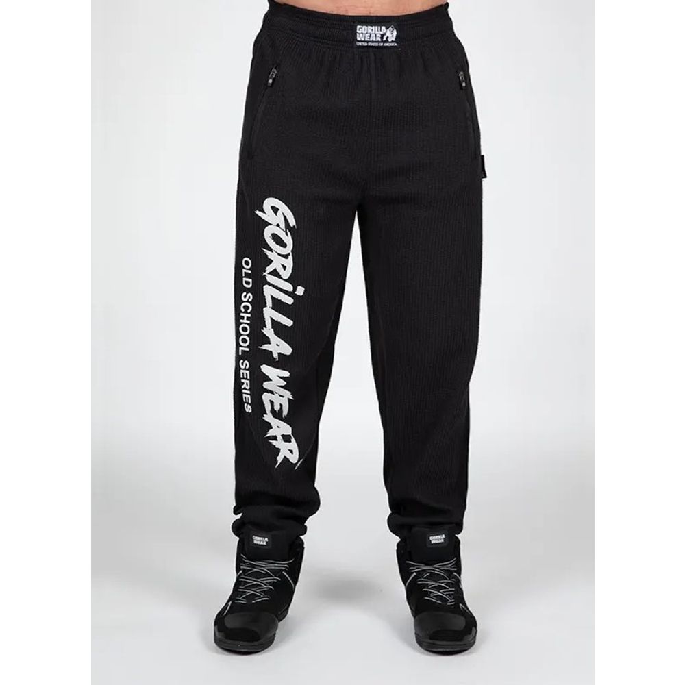Gorilla Wear AUGUSTINE Old School Donji dio trenerke, Crni slika 1