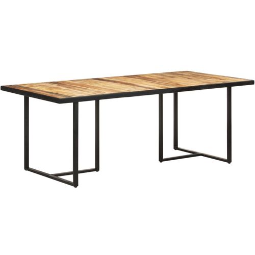 Blagovaonski stol 200 cm od grubog drva manga slika 23