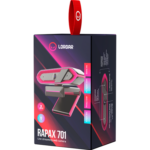 LORGAR Rapax 701, Streaming Kamera, 2K 1080P/60fps, Pink slika 6