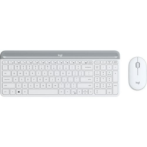 Logitech bežični desktop komplet MK470 Slim Wireless bijela slika 1