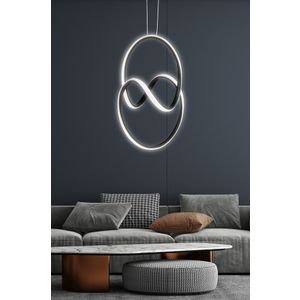 Yin Yang Black - White Light Black Chandelier