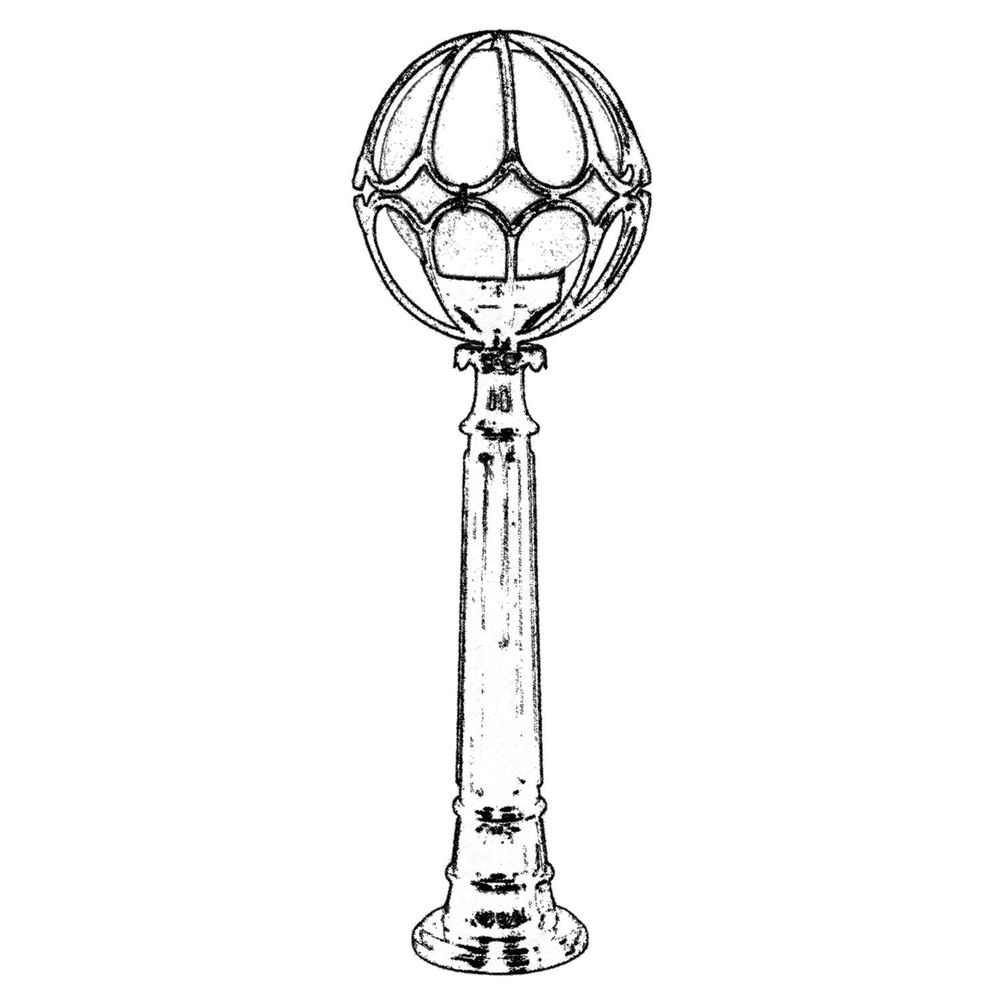 BSU-68081-BSY-M8-BOP Crna Spoljašnja Podna Lampa slika 2