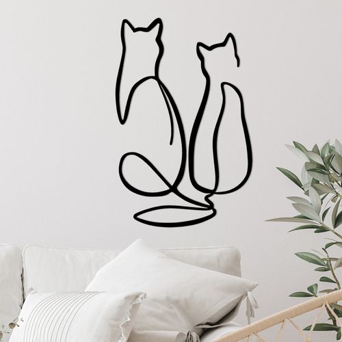 Wallity Metalna zidna dekoracija, Couple Cat Love slika 3