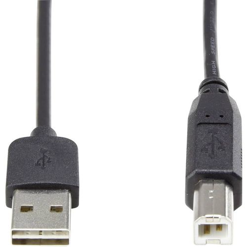 Renkforce USB kabel USB 2.0 USB-A utikač, USB-B utikač 1.80 m crna utikač primjenjiv s obje strane, pozlaćeni kontakti RF-4078644 slika 3