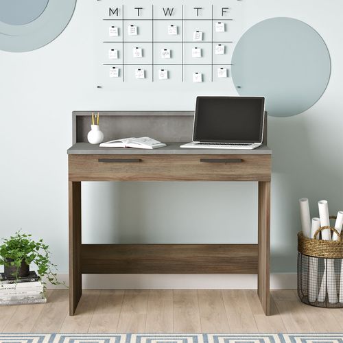 Woody Fashion Radni stol, Smeđa Sivo, HM7 - CG slika 2