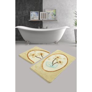 Ladure - Stone Multicolor Acrylic Bathmat Set (2 Pieces)