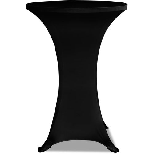 Navlaka za stol za stajanje Ø 80 cm crna rastezljiva 4 kom slika 4