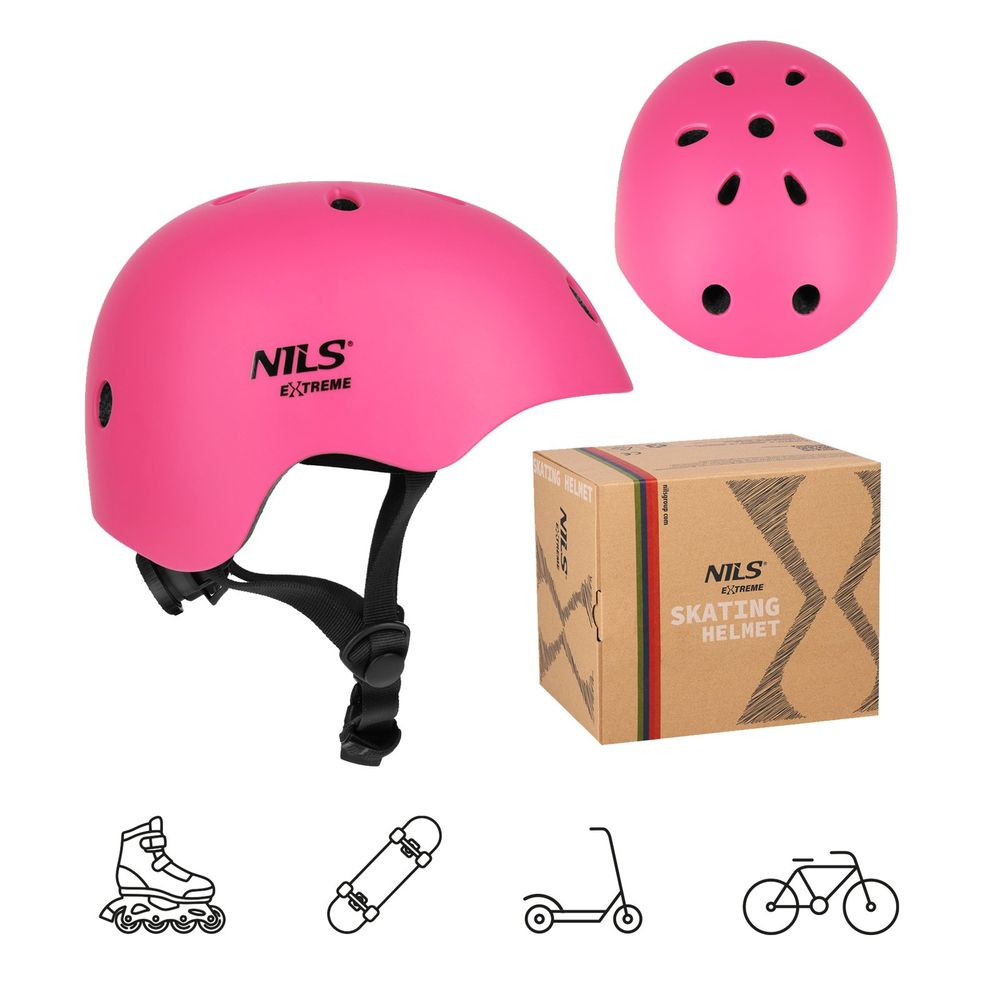 Mt301 kaciga roza s (52-56 cm) nils extreme slika 2