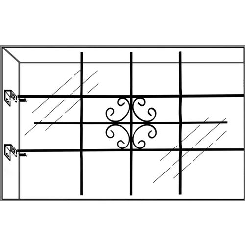 Sigurnosna rešetka za prozor, 69 x 114 cm slika 6