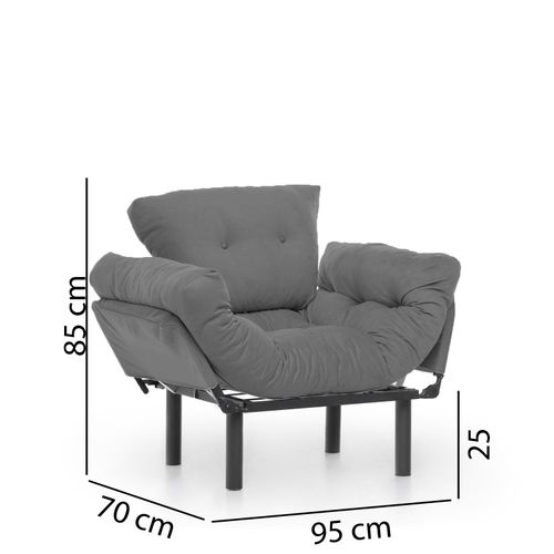 Atelier Del Sofa Fotelja, Sivo, Nitta Single - Grey slika 12