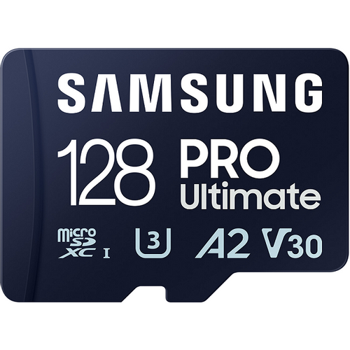 Samsung MB-MY128SA/WW MicroSD 128GB, PRO Ultimate, SDXC, UHS-I U3 V30 A2, Read up to 200MB/s, Write up to 130 MB/s, for 4K and FullHD video recording, w/SD adapter slika 1