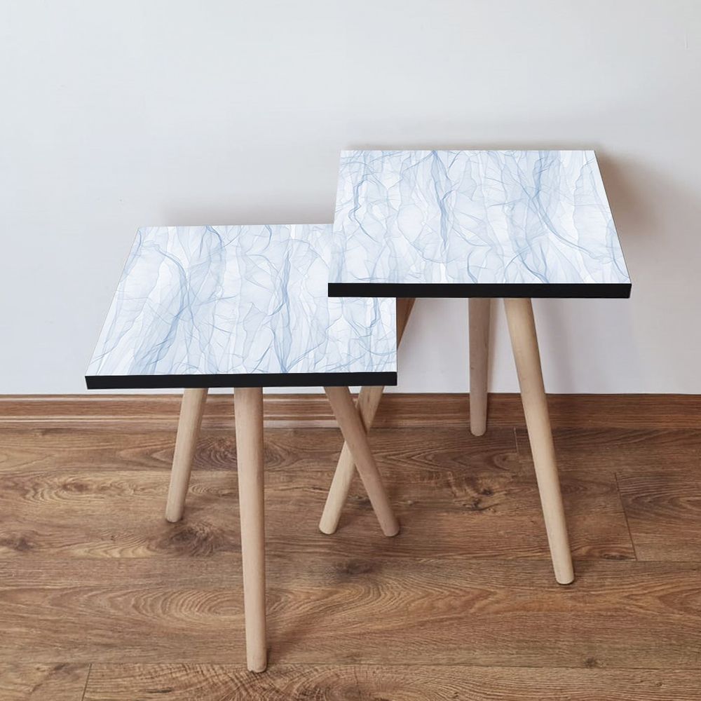 Nesting stolovi 2Shp243 - (2 komada) - boje: bijela, svijetlo plava slika 1