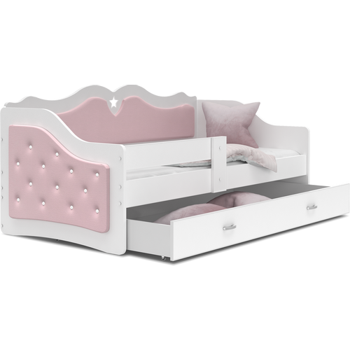 Dečiji tapacirani krevet LILI EXCLUSIVE - rozi - 160x80 cm slika 2