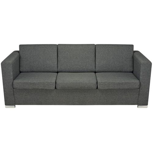 Dvodijelni set sofa od tkanina tamnosivi slika 19