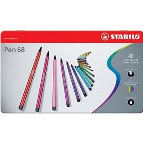 STABILO Flomasteri PEN 68 40/1 metalna kutija slika 1