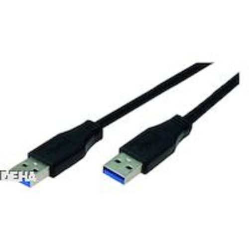 Bachmann USB kabel USB 3.2 gen. 1 (USB 3.0) USB-A utikač, USB-A utikač 3.00 m crna  918.082 slika 1