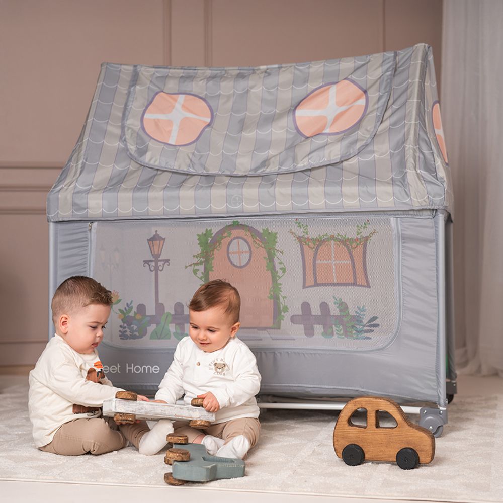Lorelli Vikend krevetac sa krovom Sweet Home, Grey - 2 Nivoa slika 13