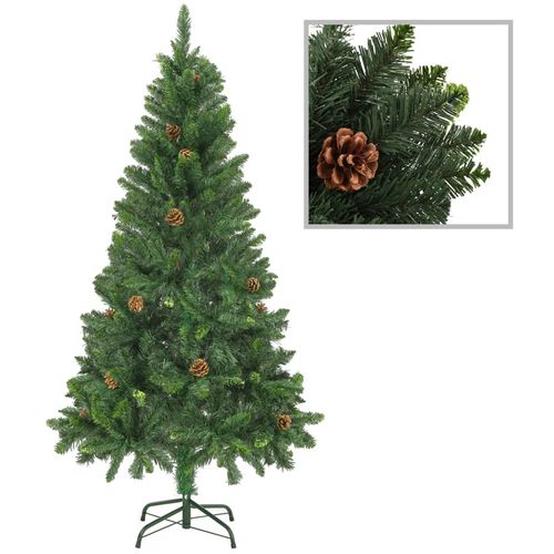 Umjetno božićno drvce sa šiškama zeleno 150 cm slika 17