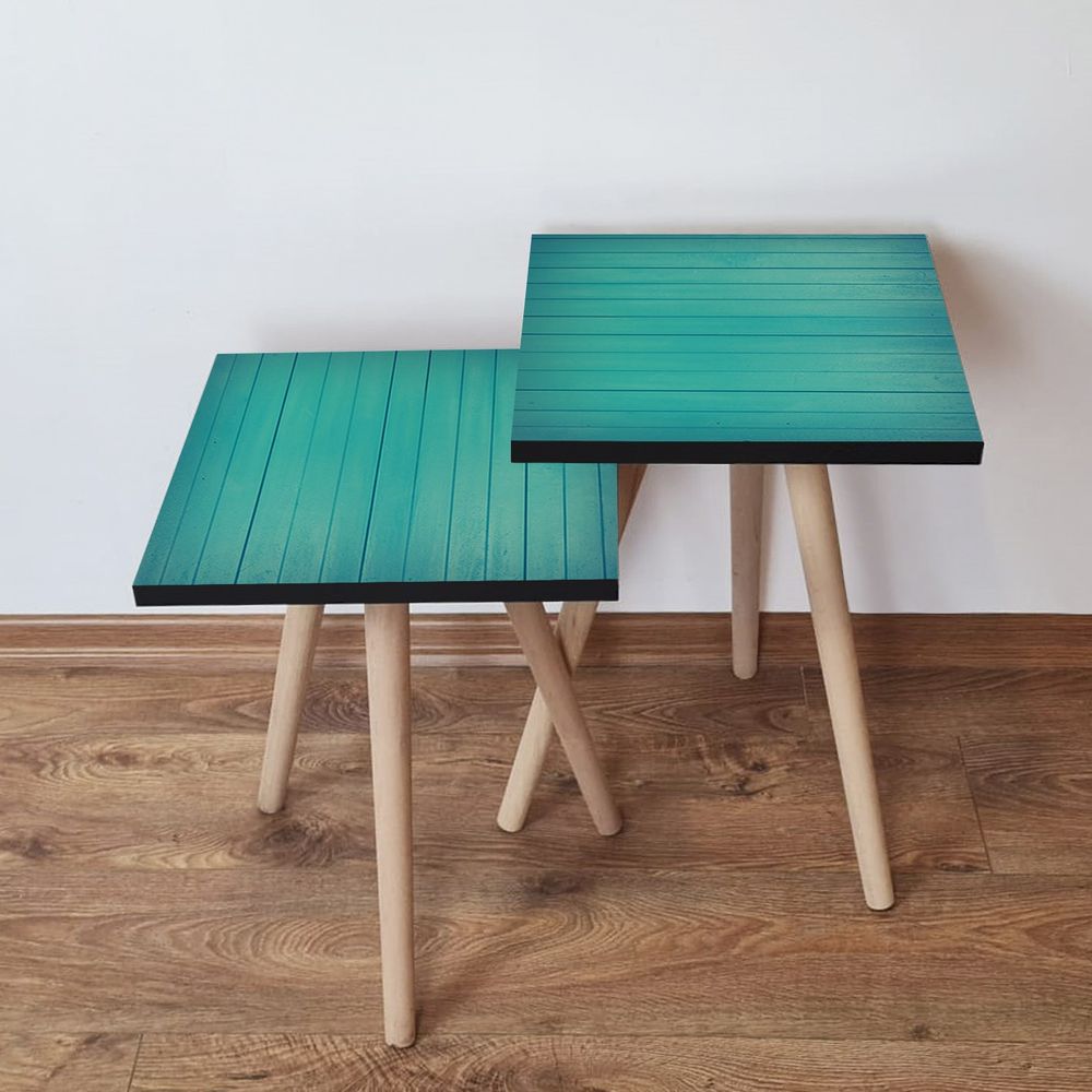 Nesting stolovi 2Shp333 - (2 komada) - boje: tirkizna slika 1