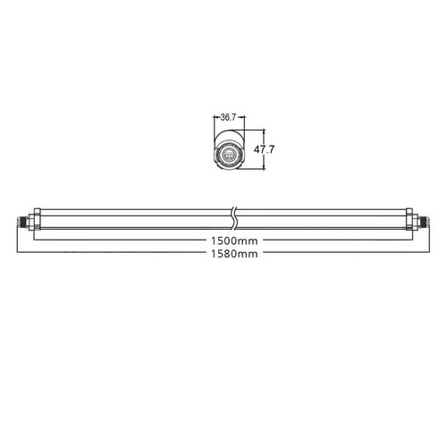 ASALITE Premium IP65 LED ugradbena Triproof svjetiljka 150cm 50W 4500K (5500 lumena) slika 2