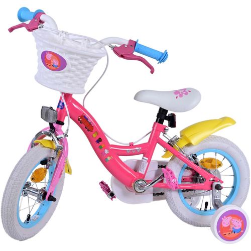 Peppa Pig dječji bicikl 12 inča rozi s dvije ručne kočnice slika 9