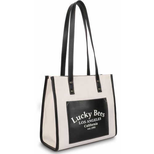 Lucky Bees Ženski torbica LUNA crna i krem boja, 376 - Black slika 2