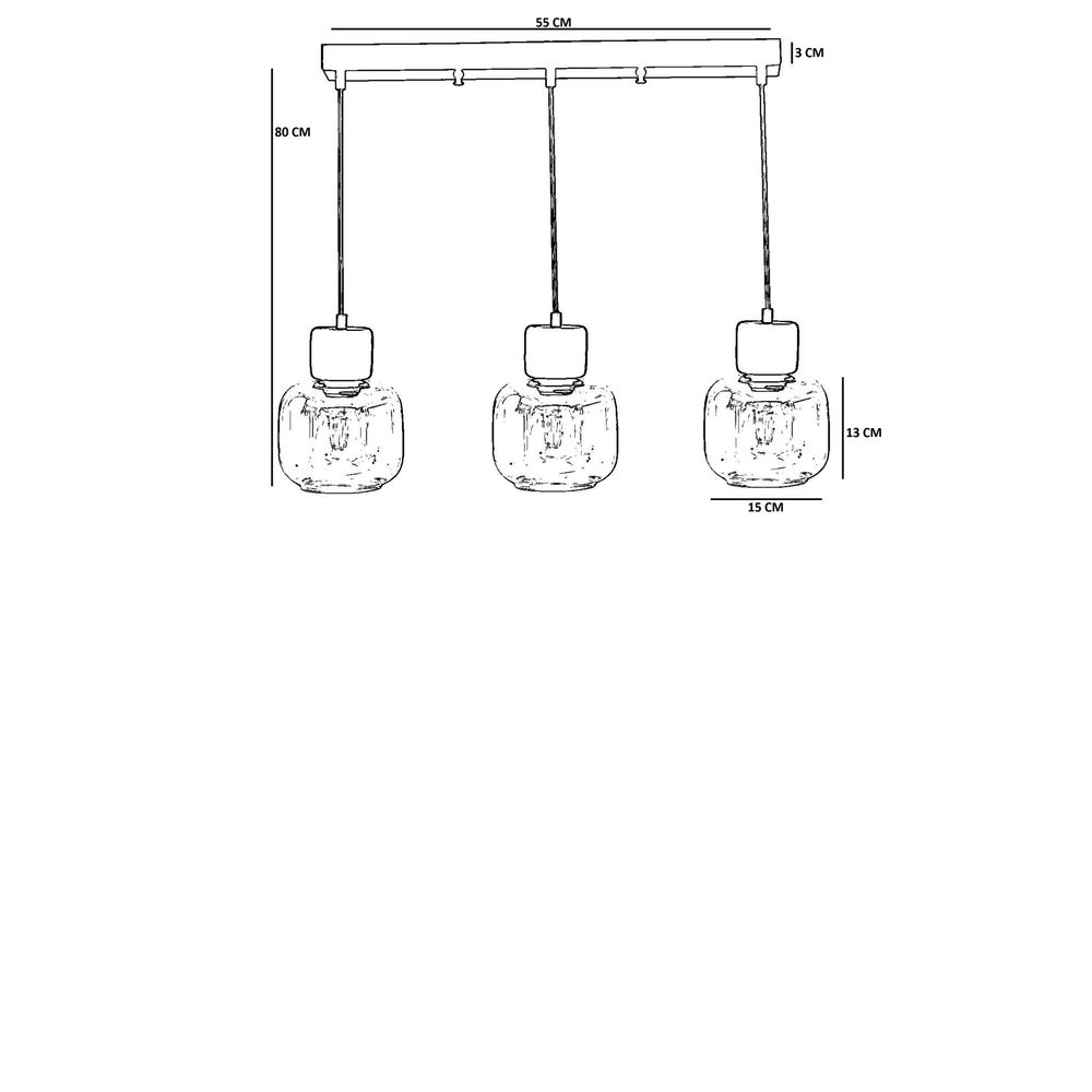 Opviq Luster 680, med, hrast, crna slika 4