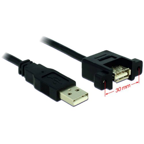 Delock USB kabel USB 2.0 USB-A utikač, USB-A utičnica 1.00 m crna  85106 slika 2