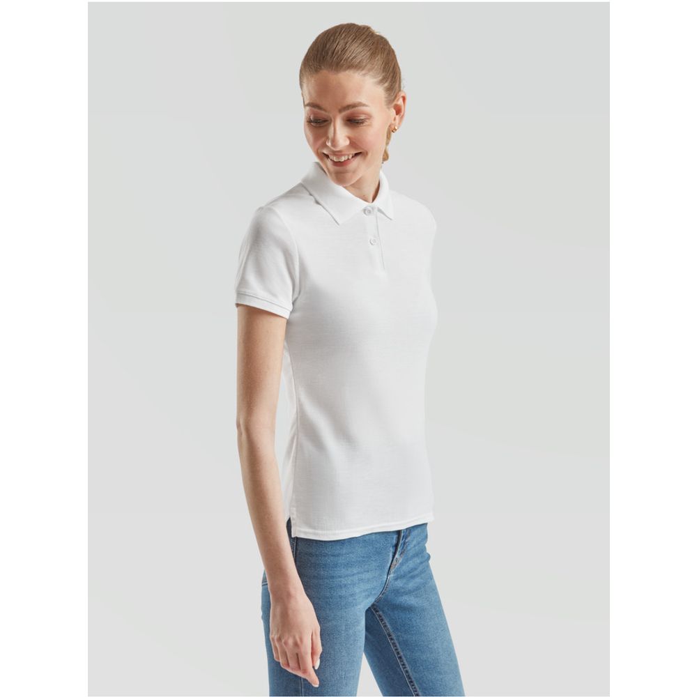 Fruit Of The Loom Polo Majica Kratkih Rukava Lady Fit 170g - Bijela M slika 2