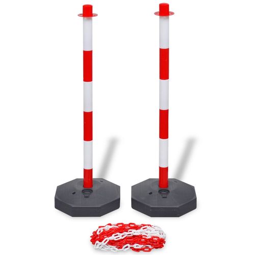 Set od 4 stupa i 2 plastična lanca po 10 m slika 15