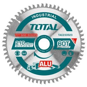 TOTAL Rezni list za aluminijum, 210x25,4mm, 60 zuba TAC233523