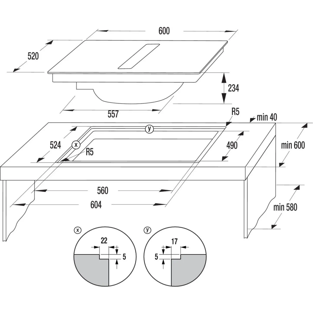 HISENSE Ugradbena indukcijska ploča sa integrisanom napom HEH6443BSCWF1 / 60 cm slika 5