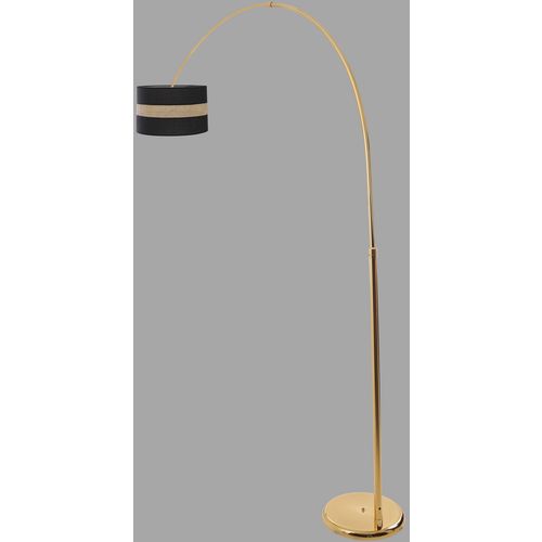 Deve Boynu Gold Lambader 02 Rattan Abajurlu Gold Floor Lamp slika 3