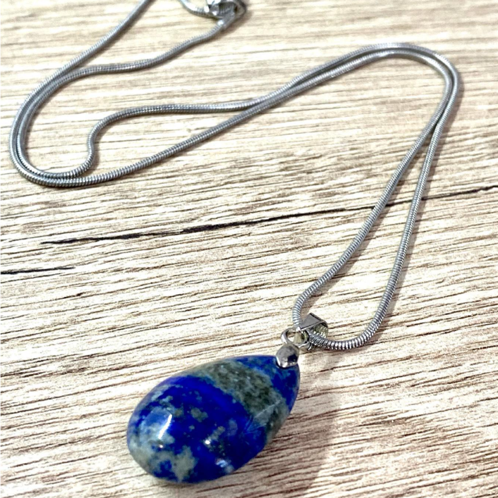 Poludrago kamenje Ogrlica - Lapis lazuli   slika 1