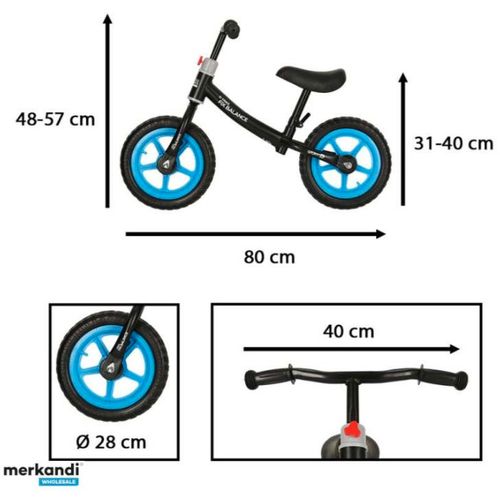 Trike fix bicikl bez pedala crno plavi slika 2