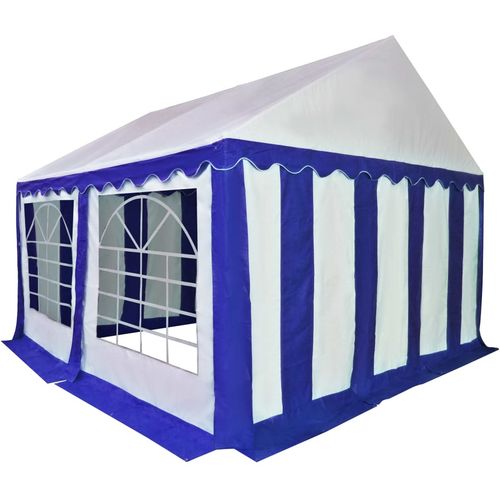 Vrtni šator od PVC-a 3 x 4 m plavo-bijeli slika 38