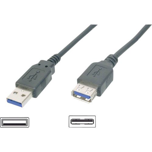 Digitus USB kabel USB 3.2 gen. 1 (USB 3.0) USB-A utikač, USB-A utičnica 3.00 m crna  slika 1