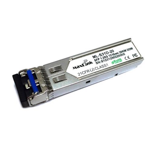 Maxlink 1.25G SFP optički modul,SM, 1310nm, 20km, 2xLC konektor,DDM slika 1