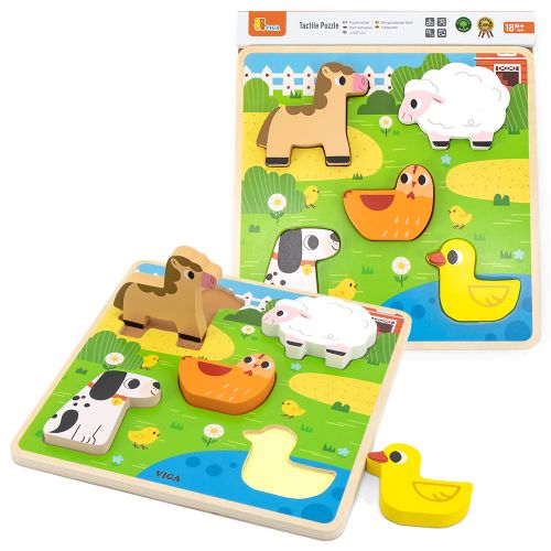 Viga taktilne puzzle farma slika 1