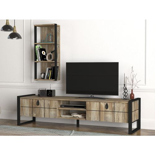 TV komoda Lost - Patik Walnut Black slika 2