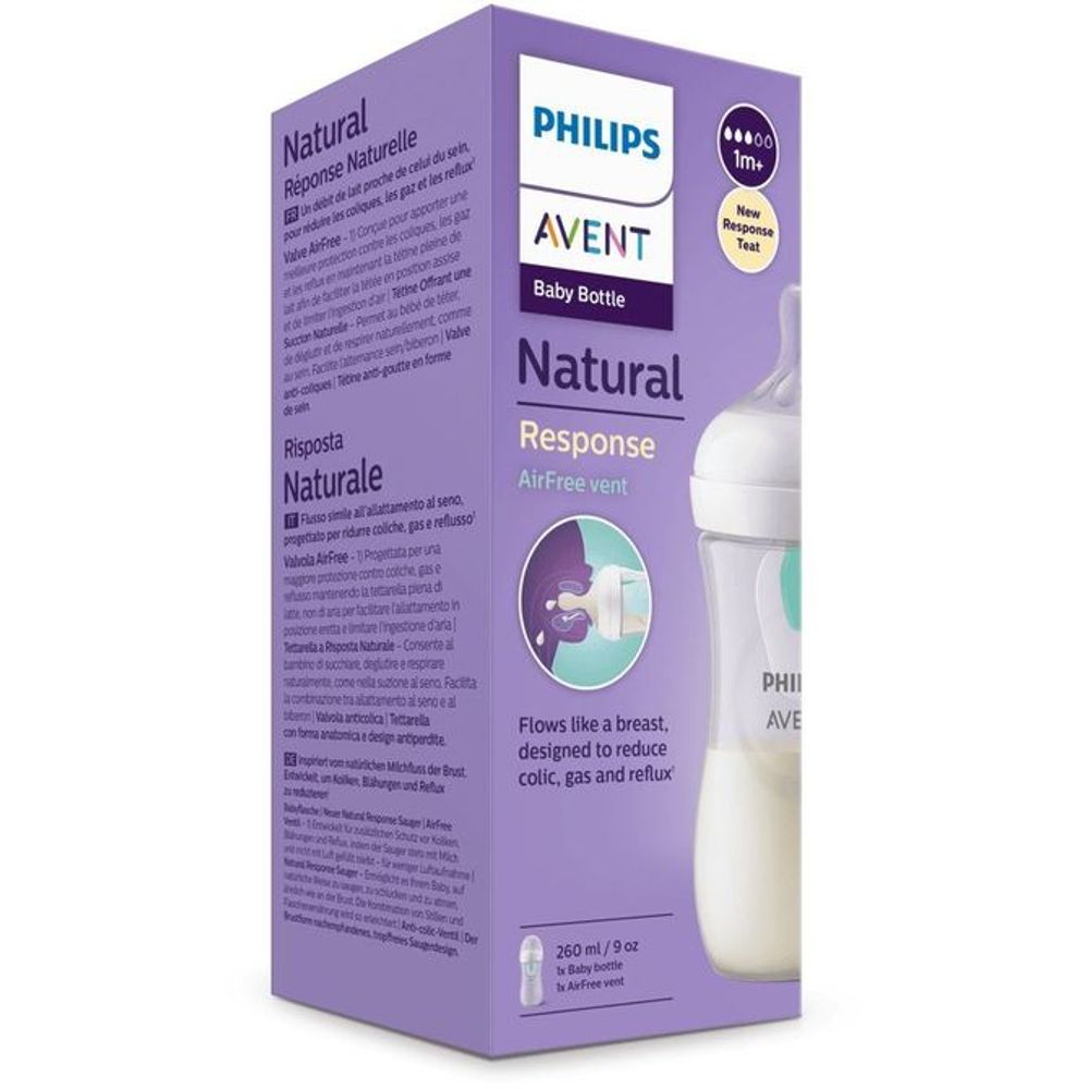 Philips Avent Natural Response bočica s AirFree ventilom 260 ml medvjedić slika 3