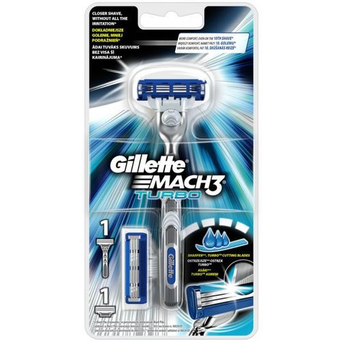 Gillette MACH3 Turbo Brijač klasični sa 2 Zamjenske Britvice  slika 1